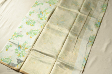 Manjula | Handwoven Printed Chanderi Parrot Printed Saree