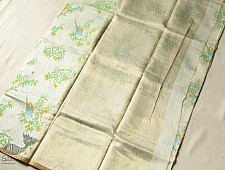 Manjula | Handwoven Printed Chanderi Parrot Printed Saree