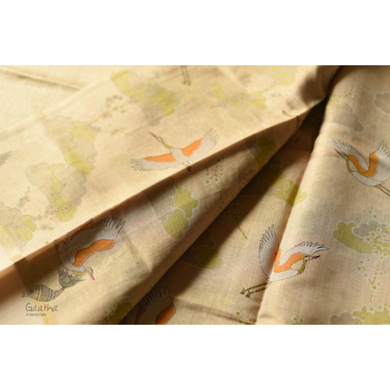 Handloom Chanderi Tissue Silk Saree Beige