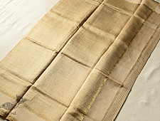 Manjula | Handloom Chanderi Tissue Silk Saree - Beige