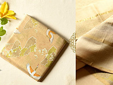 Manjula | Handloom Chanderi Tissue Silk Saree - Beige