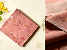 Manjula | Handloom Chanderi Tissue Silk Saree - Carrot Red