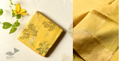 Manjula | Handloom Chanderi Tissue Silk Saree - Yellow