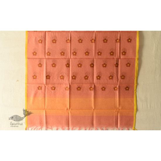 shop Chanderi Woven Boota Dupatta - Flower Motif