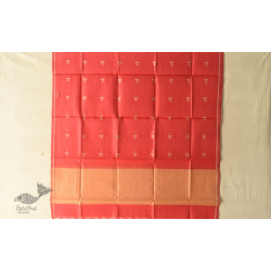 Maalti . मालती | Chanderi Woven Boota Red Dupatta