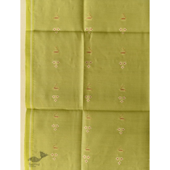 shop Chanderi Woven Boota Dupatta Green