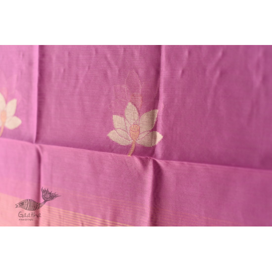 shop Chanderi Woven Boota Dupatta Lotus Motif