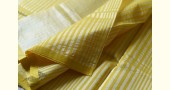 Handloom Chanderi Woven Stripe Saree - Yellow