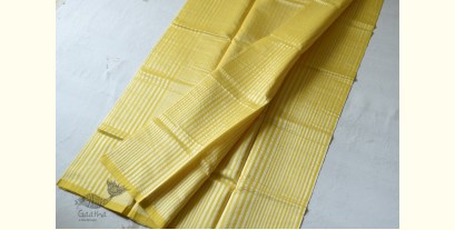 Satyawati | Handloom Chanderi Woven Stripe Saree - Yellow