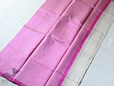 Satyawati | Handloom Chanderi Saree - Woven Tulip Flowers