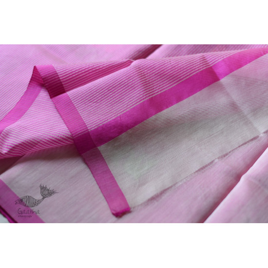 Handloom Chanderi Saree - Woven Tulip Flowers