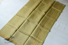 Satyawati | Handloom Chanderi Woven Zari Checks Yellow Saree