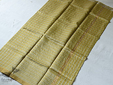 Satyawati | Handloom Chanderi Woven Zari Checks Yellow Saree