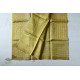 handloom Chanderi Woven Zari Checks Yellow Saree