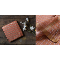 Satyawati | Handloom Chanderi Woven Zari Checks Saree - Rose Gold 