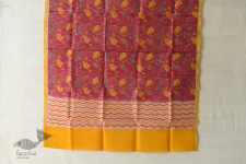 Nisarg . निसर्ग ❣ Block Printed Chanderi Dupatta - Rani Pink