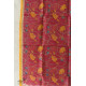 shop Block Printed Chanderi Dupatta- Rani Pink