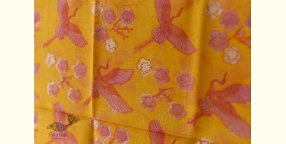 Nisarg . निसर्ग ❣ Block Printed Chanderi Dupatta - Crane Bird Motif