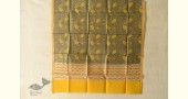 shop Block Printed Chanderi Dupatta - Yellow Flowers