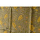 shop Block Printed Chanderi Dupatta - Yellow Flowers