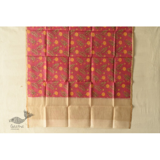 shop Block Printed Chanderi Dupatta