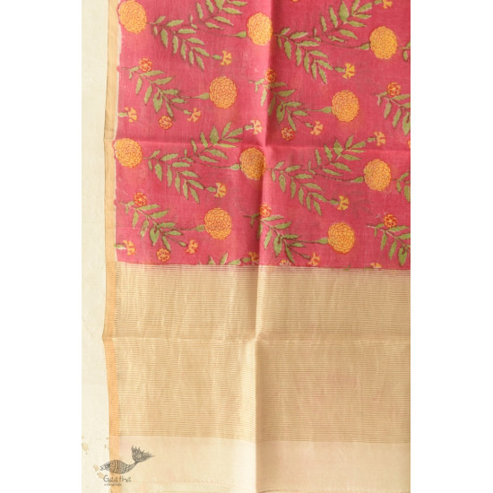 shop Block Printed Chanderi Dupatta