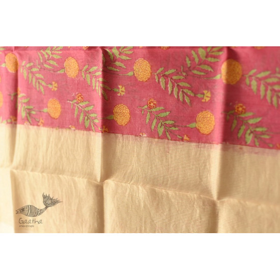 shop Block Printed Chanderi Dupatta