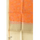 shop Block Printed Chanderi Orange Dupatta