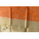 shop Block Printed Chanderi Orange Dupatta