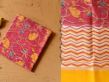 Nisarg . निसर्ग ❣ Block Printed Chanderi Dupatta - Rani Pink