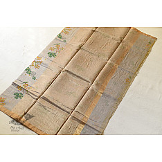Manjula ~ Handloom Printed Chanderi Grey Saree 