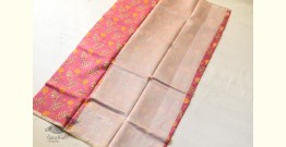 Manjula ~ Handloom Printed Chanderi Saree - Rani Pink