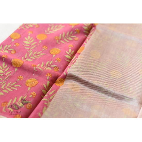 Handloom Printed Chanderi Saree