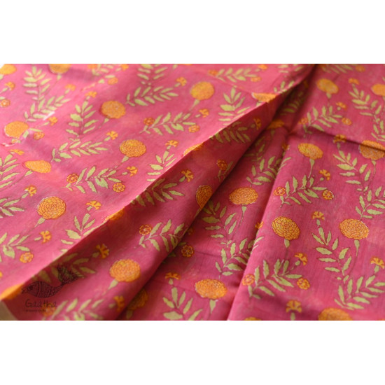 Handloom Printed Chanderi Saree