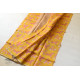 Handloom Printed Chanderi Yellow Saree