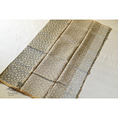 Manjula ~ Handloom Flower Printed Grey Chanderi Saree - color based 8