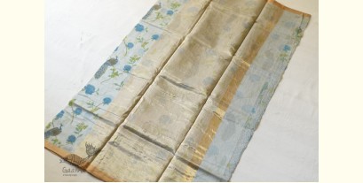 Manjula ~ Handloom Printed Chanderi Saree - Sky Blue