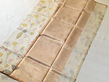 Manjula ~ Handloom Printed Chanderi Saree - Peacock Motif