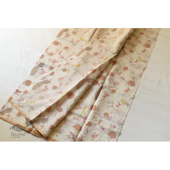 Handloom Roses Printed Chanderi Saree