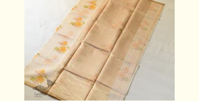 Manjula ~ Handloom Printed Chanderi Saree - Lotus Motif