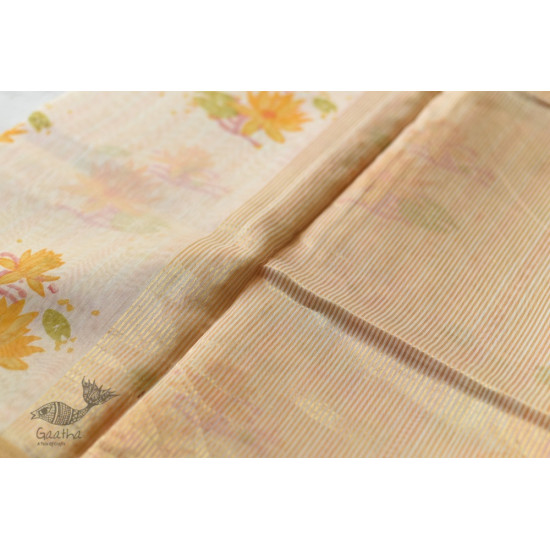 Handloom Printed Chanderi Saree