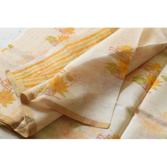 Handloom Printed Chanderi Saree