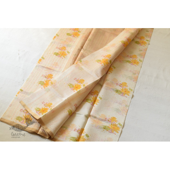 Handloom Printed Chanderi Saree