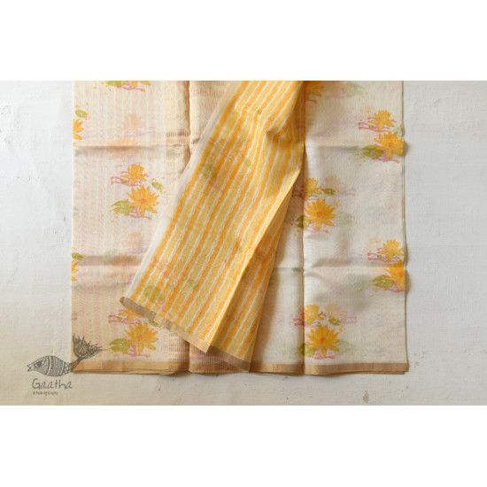 Handloom Printed Chanderi Saree