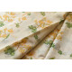 Handloom Yellow Flowers Printed Chanderi Saree