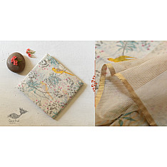 Manjula ~ Handloom Printed Chanderi Saree - Parrot Motif