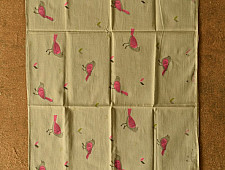 Nisarg . निसर्ग | Printed Cotton Grey Stole with Sparrow Motif