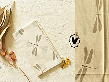 Nisarg . निसर्ग | Printed Cotton Stole - Dragon Fly Motif