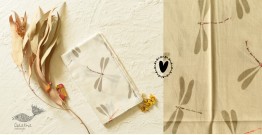 Nisarg . निसर्ग | Printed Cotton Stole - Dragon Fly Motif