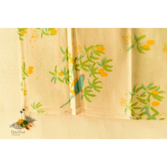 shop Printed Cotton Stole Parrot Bird Motif